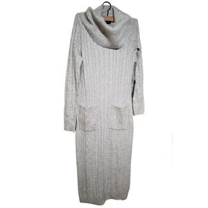 Rachel Zoe Sweater Dress Midi Turtleneck Long Sleeve Pockets XS NWT